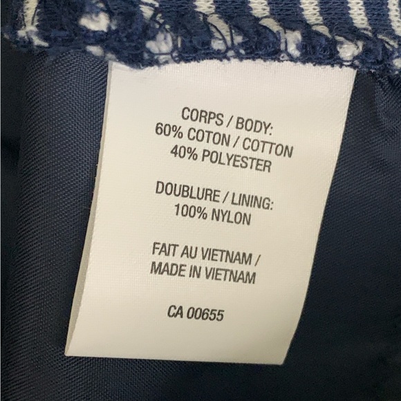 Reitmans Navy Blue & White Striped Blazer - Picture 7 of 8